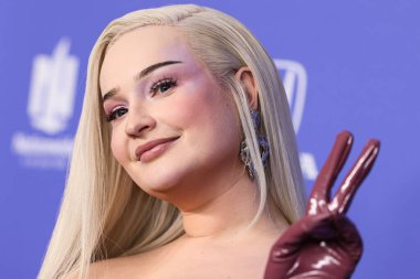 Kim Petras arrives at the 2023 Billboard Women In Music held at the YouTube Theater on March 1, 2023 in Inglewood, Los Angeles, California, United States.