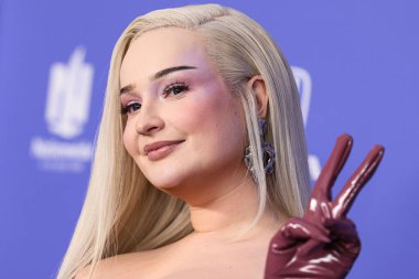 Kim Petras arrives at the 2023 Billboard Women In Music held at the YouTube Theater on March 1, 2023 in Inglewood, Los Angeles, California, United States.