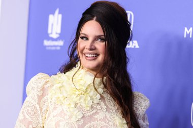Lana Del Rey wearing a Zimmermann dress arrives at the 2023 Billboard Women In Music held at the YouTube Theater on March 1, 2023 in Inglewood, Los Angeles, California, United States.