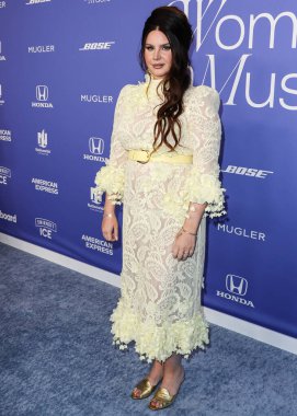 Lana Del Rey wearing a Zimmermann dress arrives at the 2023 Billboard Women In Music held at the YouTube Theater on March 1, 2023 in Inglewood, Los Angeles, California, United States.