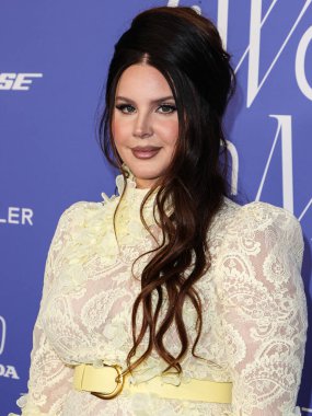 Lana Del Rey wearing a Zimmermann dress arrives at the 2023 Billboard Women In Music held at the YouTube Theater on March 1, 2023 in Inglewood, Los Angeles, California, United States.