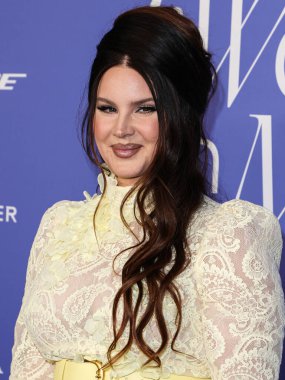 Lana Del Rey wearing a Zimmermann dress arrives at the 2023 Billboard Women In Music held at the YouTube Theater on March 1, 2023 in Inglewood, Los Angeles, California, United States.
