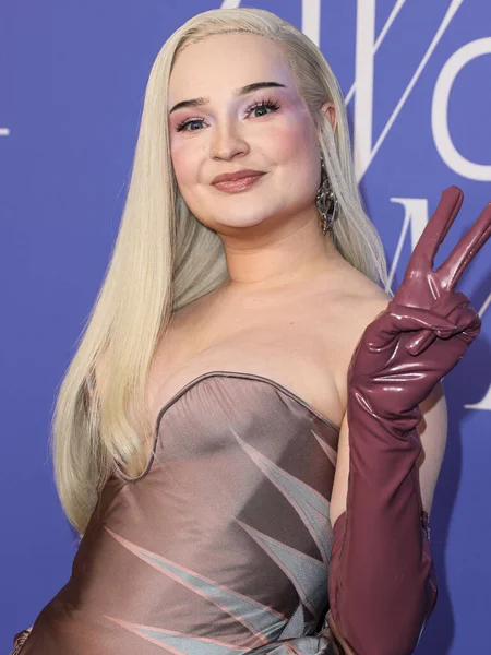 Kim Petras arrives at the 2023 Billboard Women In Music held at the YouTube Theater on March 1, 2023 in Inglewood, Los Angeles, California, United States.