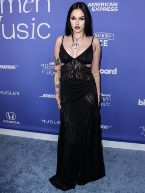 Maggie Lindemann arrives at the 2023 Billboard Women In Music held at the YouTube Theater on March 1, 2023 in Inglewood, Los Angeles, California, United States. 