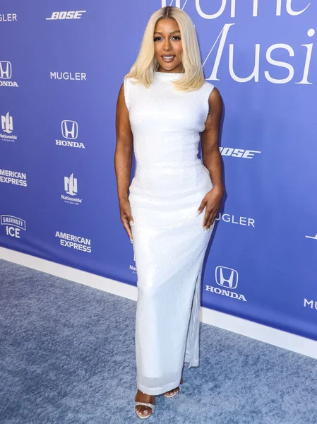 Victoria Monet arrives at the 2023 Billboard Women In Music held at the YouTube Theater on March 1, 2023 in Inglewood, Los Angeles, California, United States.