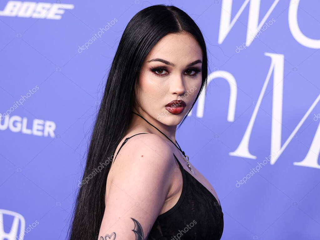 Maggie Lindemann arrives at the 2023 Billboard Women In Music held at