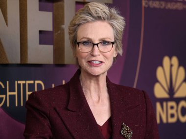 Jane Lynch arrives at NBC's 'Carol Burnett: 90 Years Of Laughter + Love' Birthday Special held at AVALON Hollywood and Bardot on March 2, 2023 in Hollywood, Los Angeles, California, United States. 
