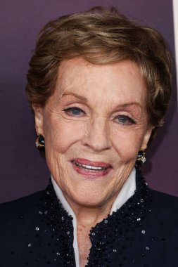 English actress, singer, and author Julie Andrews arrives at NBC's 'Carol Burnett: 90 Years Of Laughter + Love' Birthday Special held at AVALON Hollywood and Bardot on March 2, 2023 in Hollywood, Los Angeles, California, United States. 