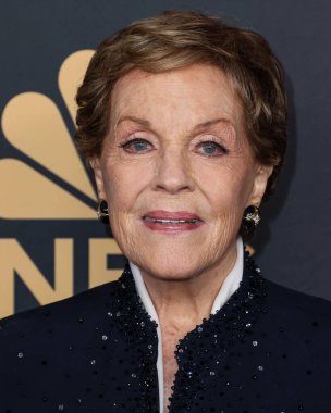 English actress, singer, and author Julie Andrews arrives at NBC's 'Carol Burnett: 90 Years Of Laughter + Love' Birthday Special held at AVALON Hollywood and Bardot on March 2, 2023 in Hollywood, Los Angeles, California, United States. 