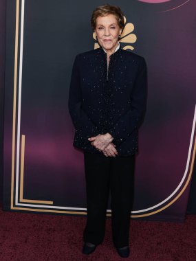 English actress, singer, and author Julie Andrews arrives at NBC's 'Carol Burnett: 90 Years Of Laughter + Love' Birthday Special held at AVALON Hollywood and Bardot on March 2, 2023 in Hollywood, Los Angeles, California, United States.
