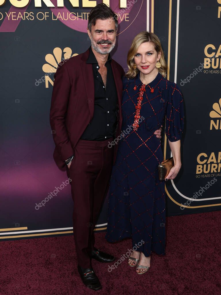 Graham Larson and wife Rhea Seehorn arrive at NBC's 'Carol 90