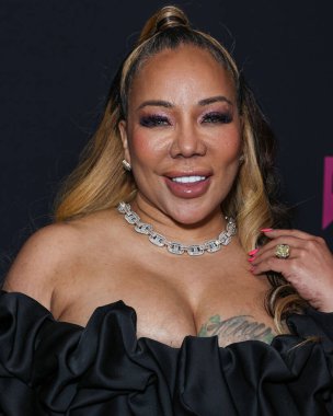Tameka 'Tiny' Harris arrives at Bravo's 'SWV & Xscape: The Queens of R&B' Season 1 Press Event held at The Aster on March 2, 2023 in Hollywood, Los Angeles, California, United States. 