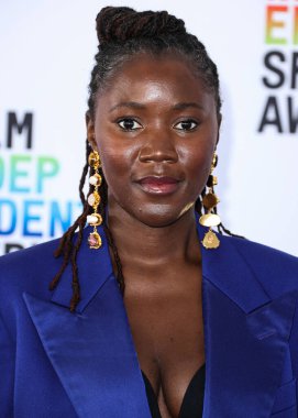 Alice Diop arrives at the 2023 Film Independent Spirit Awards held at the Santa Monica Beach on March 4, 2023 in Santa Monica, Los Angeles, California, United States.
