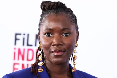Alice Diop arrives at the 2023 Film Independent Spirit Awards held at the Santa Monica Beach on March 4, 2023 in Santa Monica, Los Angeles, California, United States.