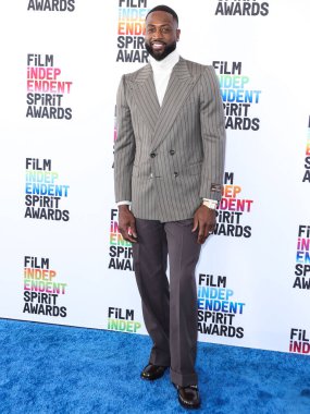 American former professional basketball player Dwyane Wade arrives at the 2023 Film Independent Spirit Awards held at the Santa Monica Beach on March 4, 2023 in Santa Monica, Los Angeles, California, United States. 