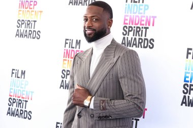 American former professional basketball player Dwyane Wade arrives at the 2023 Film Independent Spirit Awards held at the Santa Monica Beach on March 4, 2023 in Santa Monica, Los Angeles, California, United States. 