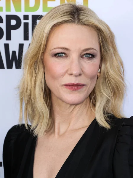 Loewe giyen Avustralyalı aktris Cate Blanchett, 4 Mart 2023 'te Santa Monica Sahili' nde düzenlenen 2023 Film Bağımsız Ruh Ödülleri 'ne ulaştı..