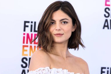 Monica Barbaro arrives at the 2023 Film Independent Spirit Awards held at the Santa Monica Beach on March 4, 2023 in Santa Monica, Los Angeles, California, United States.