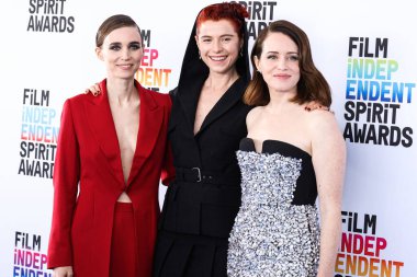 Rooney Mara, Jessie Buckley and Claire Foy arrive at the 2023 Film Independent Spirit Awards held at the Santa Monica Beach on March 4, 2023 in Santa Monica, Los Angeles, California, United States.