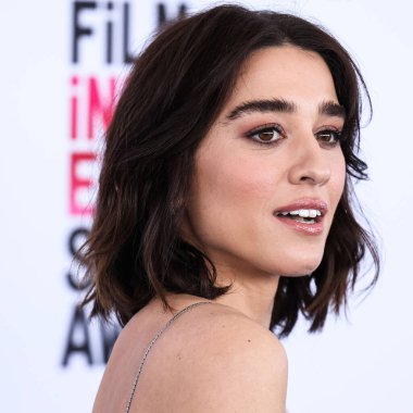 Simona Tabasco arrives at the 2023 Film Independent Spirit Awards held at the Santa Monica Beach on March 4, 2023 in Santa Monica, Los Angeles, California, United States.