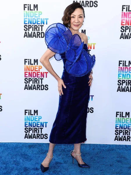 stock image Michelle Yeoh wearing a Gucci dress arrives at the 2023 Film Independent Spirit Awards held at the Santa Monica Beach on March 4, 2023 in Santa Monica, Los Angeles, California, United States. 