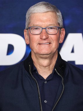 Apple 'ın İcra Kurulu Başkanı Tim Cook, 7 Mart 2023' te Westwood, Los Angeles, Kaliforniya, ABD 'deki Regency Village Theatre' da düzenlenen Apple TV + 's Original Series' Ted Lasso 'nun 3. sezonuna geliyor.. 