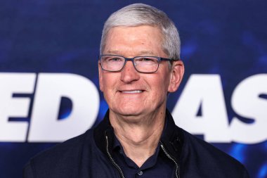 Apple 'ın İcra Kurulu Başkanı Tim Cook, 7 Mart 2023' te Westwood, Los Angeles, Kaliforniya, ABD 'deki Regency Village Theatre' da düzenlenen Apple TV + 's Original Series' Ted Lasso 'nun 3. sezonuna geliyor.. 