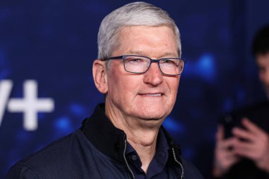 Apple 'ın İcra Kurulu Başkanı Tim Cook, 7 Mart 2023' te Westwood, Los Angeles, Kaliforniya, ABD 'deki Regency Village Theatre' da düzenlenen Apple TV + 's Original Series' Ted Lasso 'nun 3. sezonuna geliyor..