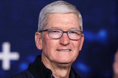 Apple 'ın İcra Kurulu Başkanı Tim Cook, 7 Mart 2023' te Westwood, Los Angeles, Kaliforniya, ABD 'deki Regency Village Theatre' da düzenlenen Apple TV + 's Original Series' Ted Lasso 'nun 3. sezonuna geliyor..