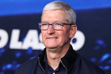 Apple 'ın İcra Kurulu Başkanı Tim Cook, 7 Mart 2023' te Westwood, Los Angeles, Kaliforniya, ABD 'deki Regency Village Theatre' da düzenlenen Apple TV + 's Original Series' Ted Lasso 'nun 3. sezonuna geliyor..