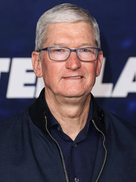 Diretor Executivo Apple Tim Cook Chega Los Angeles Premiere Apple — Fotografia de Stock