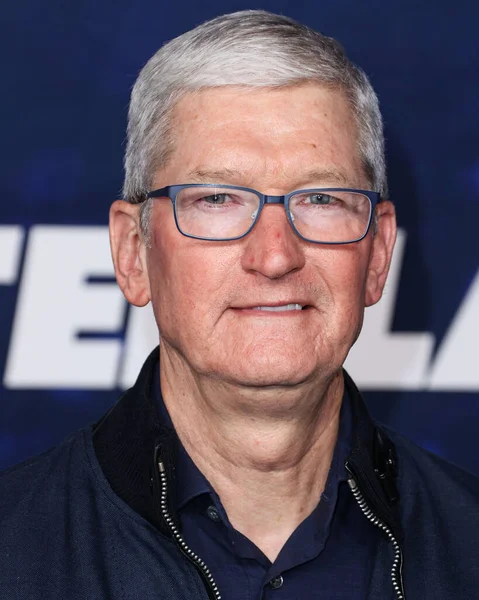 Chief Executive Officer Van Apple Tim Cook Arriveert Los Angeles — Stockfoto