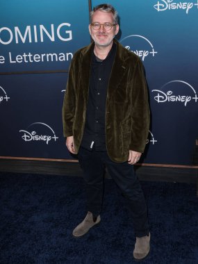 Amerikalı film yapımcısı, yönetmen ve yazar Morgan Neville, 8 Mart 2023 'te Los Angeles' taki The Orpheum Theatre 'da düzenlenen Disney +' Music Docu-Special 'Bono & The Edge: A kind of Homecoming, with Dave Letterman' e geldi.