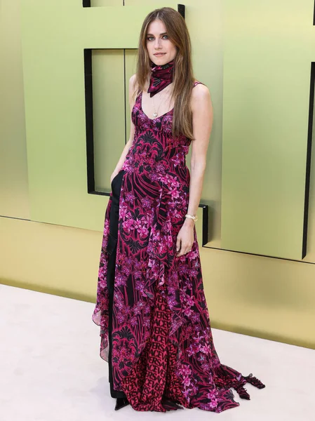 stock image American actress Allison Williams arrives at the Versace Fall/Winter 2023 Fashion Show held at the Pacific Design Center on March 9, 2023 in West Hollywood, Los Angeles, California, United States. 