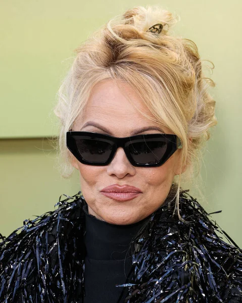Canadian American Actress Model Media Personality Pamela Anderson Arrives Versace — Stock Photo, Image