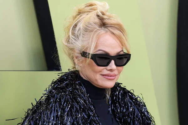 Canadian American Actress Model Media Personality Pamela Anderson Arrives Versace — Stock Photo, Image