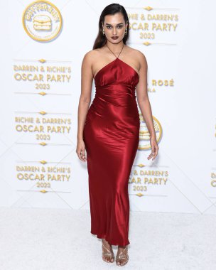 Brezilyalı model Gizele Oliveira, 10 Mart 2023 tarihinde Bel Air, Los Angeles, Kaliforniya, ABD 'de düzenlenen Darren Dzienciol ve Richie Akiva Oscar Partisi 2023' e ulaşır.. 