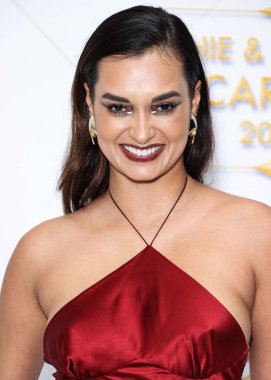 Brezilyalı model Gizele Oliveira, 10 Mart 2023 tarihinde Bel Air, Los Angeles, Kaliforniya, ABD 'de düzenlenen Darren Dzienciol ve Richie Akiva Oscar Partisi 2023' e ulaşır.. 
