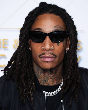 Amerikalı rapçi Wiz Khalifa (Cameron Jibril Thomaz), 10 Mart 2023 tarihinde Bel Air, Los Angeles, Kaliforniya, ABD 'de düzenlenen Darren Dzienciol ve Richie Akiva Oscar Partisi 2023' e geldi.. 