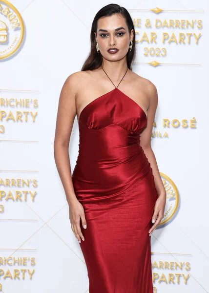 Brezilyalı model Gizele Oliveira, 10 Mart 2023 tarihinde Bel Air, Los Angeles, Kaliforniya, ABD 'de düzenlenen Darren Dzienciol ve Richie Akiva Oscar Partisi 2023' e ulaşır.. 