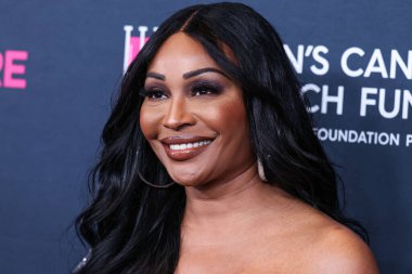 Amerikan model, realite televizyon kişiliği ve aktris Cynthia Bailey, 16 Mart 2023 'te Beverly Wilshire, A Four Seasons Oteli' nde düzenlenen Kadın Kanser Araştırma Fonu 'nun Unutulmaz Akşam Yardım Galası 2023' e geldi.