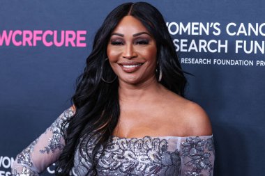Amerikan model, realite televizyon kişiliği ve aktris Cynthia Bailey, 16 Mart 2023 'te Beverly Wilshire, A Four Seasons Oteli' nde düzenlenen Kadın Kanser Araştırma Fonu 'nun Unutulmaz Akşam Yardım Galası 2023' e geldi.