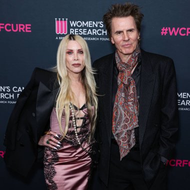 İngiliz rock grubu Duran Duran Duran 'dan Gela Nash-Taylor ve kocası / İngiliz müzisyen John Taylor, 16 Mart 2023' te Beverly Wilshire, A Four Seasons Hotel 'de düzenlenen The Women' s Cancer Research Fund 's An Unforgetable Evening Benefit Gala 2023' e geldiler. 