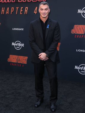 American stuntman and film director Chad Stahelski arrives at the Los Angeles Premiere Of Lionsgate's 'John Wick: Chapter 4' held at the TCL Chinese Theatre IMAX on March 20, 2023 in Hollywood, Los Angeles, California, United States. clipart