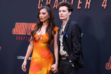 Francesca Farago ve Jesse Sullivan, 20 Mart 2023 'te Hollywood, Los Angeles, Kaliforniya, ABD' deki TCL Çin Tiyatrosu IMAX 'te düzenlenen' John Wick 'in Los Angeles Prömiyeri' ne geldiler..
