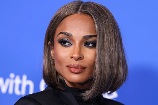 stock image American singer, songwriter, dancer, actress, model and entrepreneur Ciara (Ciara Princess Wilson) wearing an outfit by Grace Ling arrives at the Fashion Trust U.S. Awards 2023 held at Goya Studios on March 21, 2023 in Hollywood, LA, California, USA