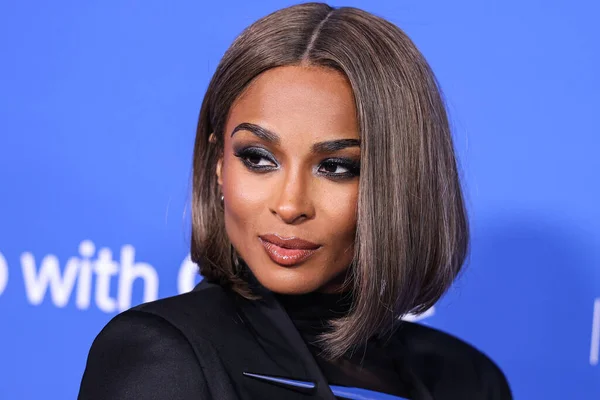 stock image American singer, songwriter, dancer, actress, model and entrepreneur Ciara (Ciara Princess Wilson) wearing an outfit by Grace Ling arrives at the Fashion Trust U.S. Awards 2023 held at Goya Studios on March 21, 2023 in Hollywood, LA, California, USA