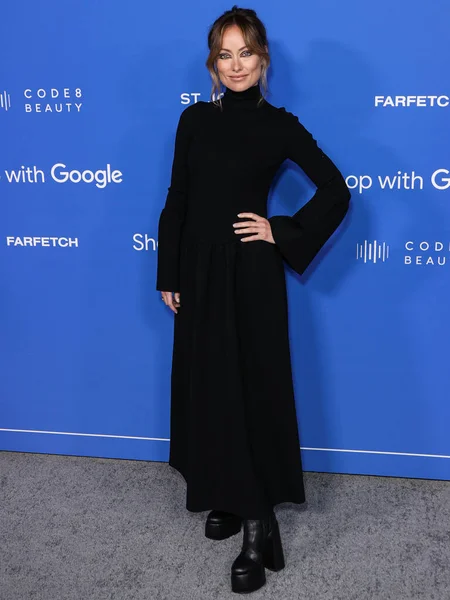Olivia Wildeová Šatech Chloe Přichází Fashion Trust Usa Ocenění 2023 — Stock fotografie
