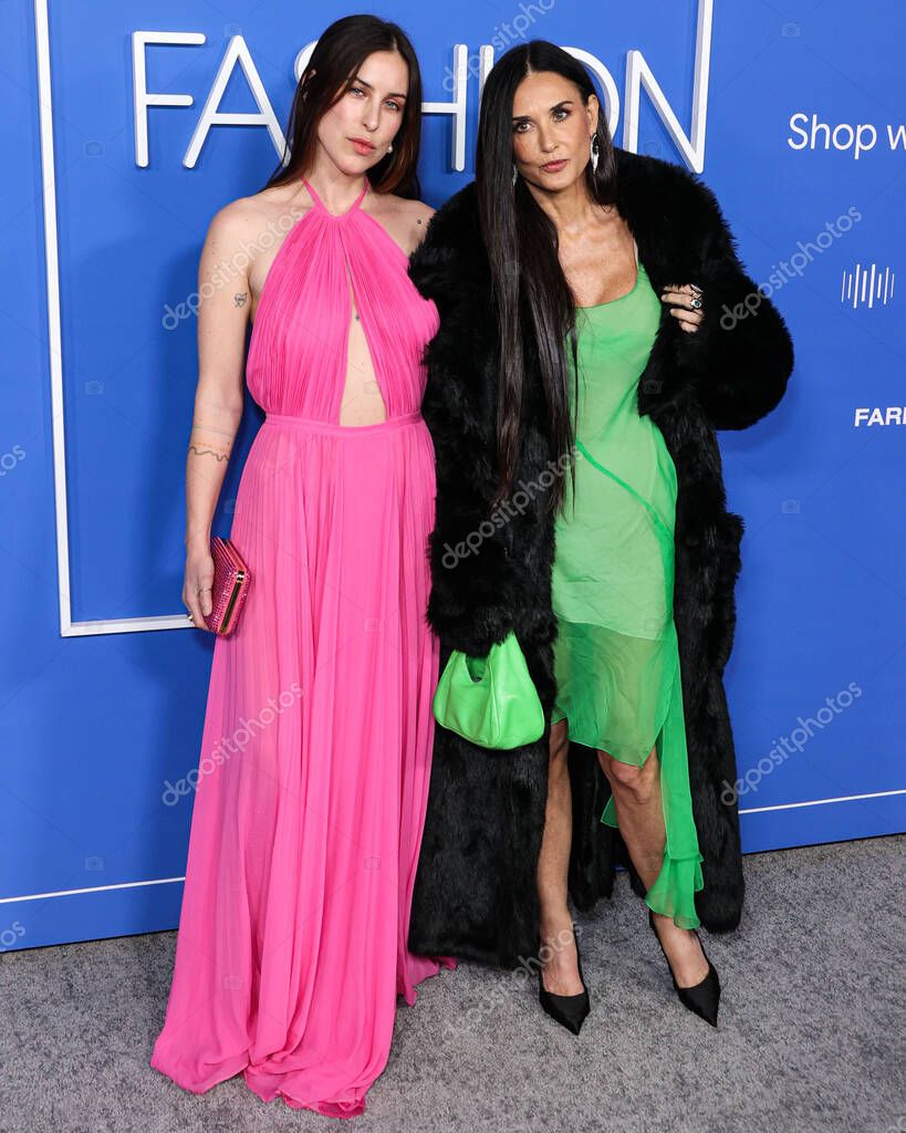 Scout LaRue Willis and mother Demi Moore arrive at the Fashion Trust U ...