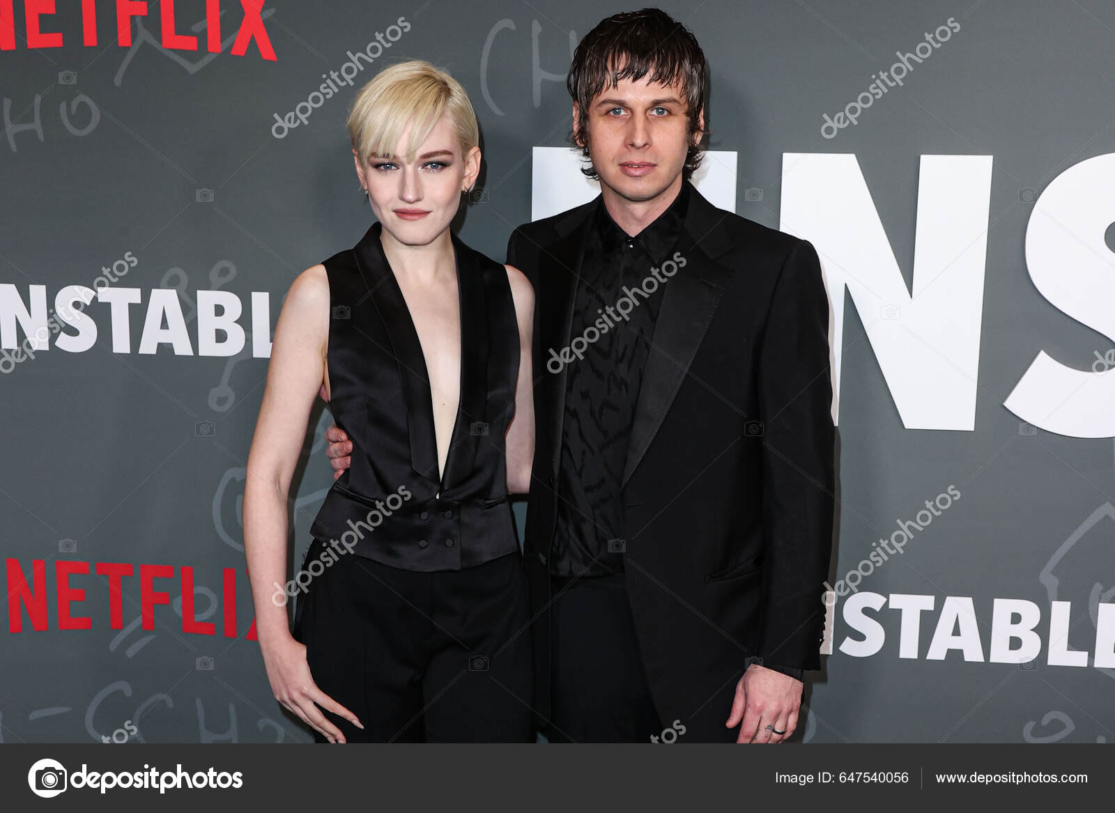Julia Garner Husband Mark Foster Arrive Los Angeles Premiere Netflix's